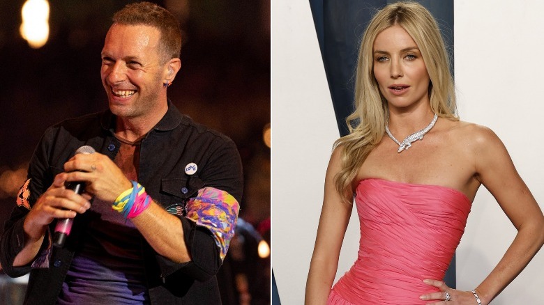 Chris Martin and Annabelle Wallis side by side