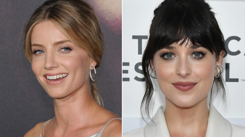 Annabelle Wallis and Dakota Johnson side by side