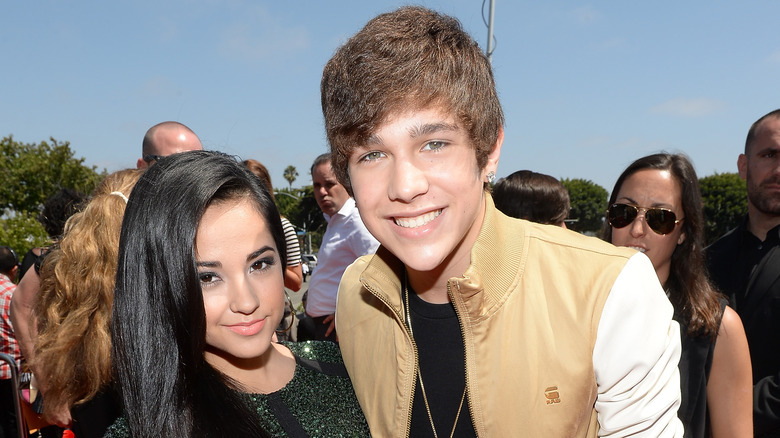 Becky G and Austin Mahone smiling