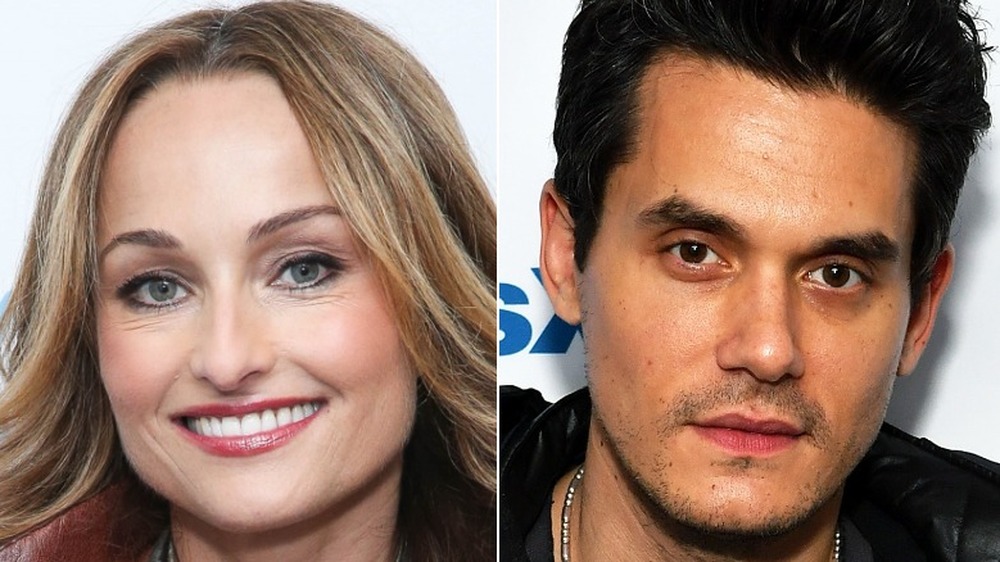 Giada de Laurentiis smiling, John Mayer smirking