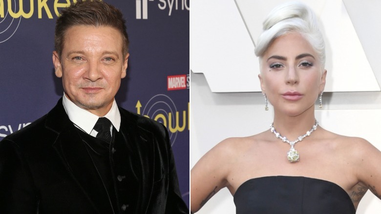 Jeremy Renner and Lady Gaga red carpet 