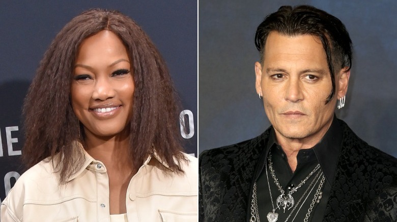 Johnny Depp approached Garcelle Beauvais side by side