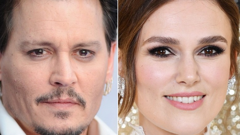 Johnny Depp and Keira Knightley side by side