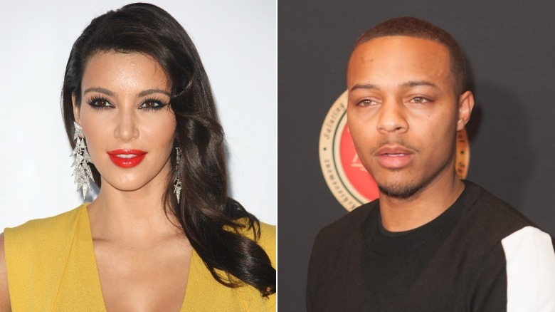 Kim Kardashian and Bow Wow side by side