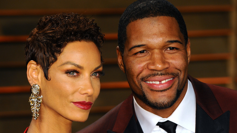 Nicole Murphy and Michael Strahan on the red carpet