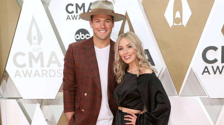 Colton Underwood and Cassie Randolph posing together