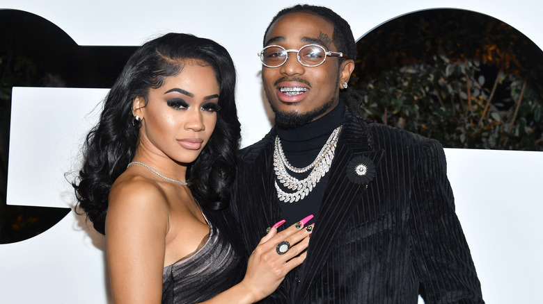 Saweetie and Quavo posing together