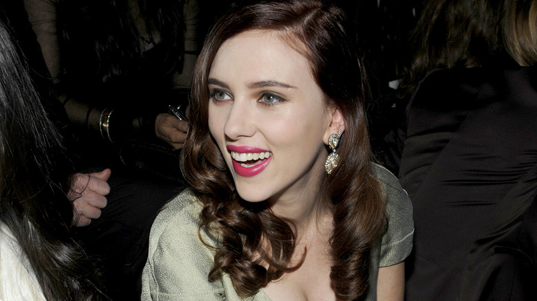 Scarlett Johansson laughing 