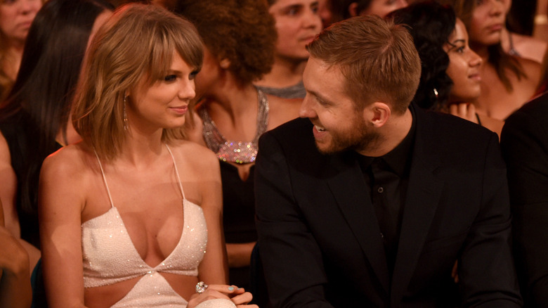 Taylor Swift and Calvin Harris talking