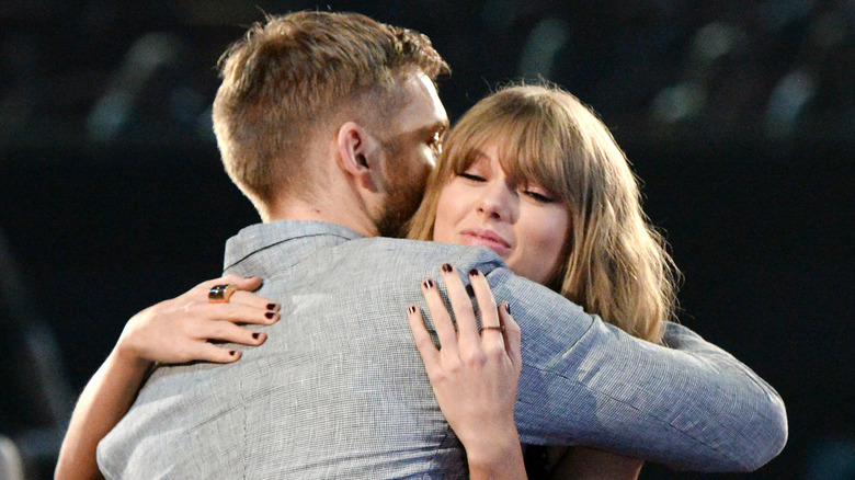 Taylor Swift and Calvin Harris hugging