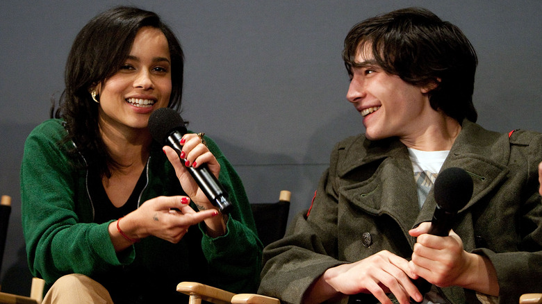 Zoe Kravitz and Ezra Miller at Apple Store