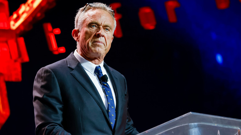 Robert Kennedy Jr. speaks on stage