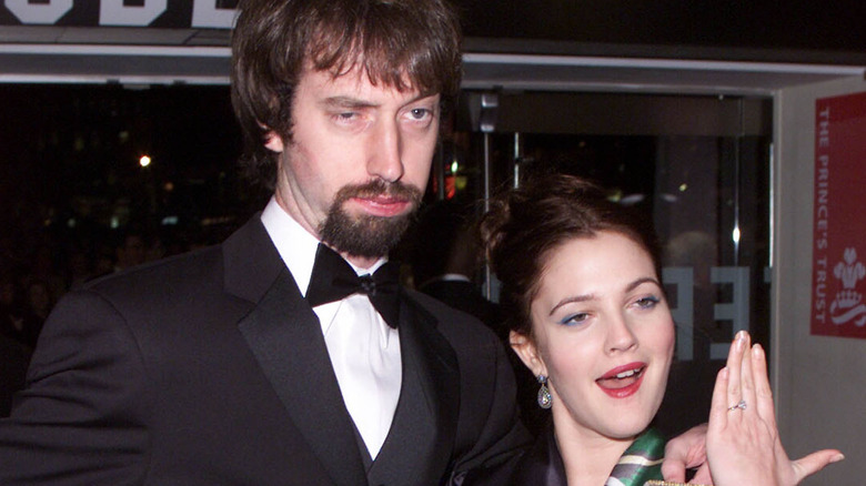 Tom Green and Drew Barrymore at the premiere party for "Charlie's Angels"