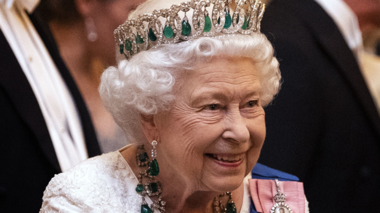 Queen Elizabeth II smiling