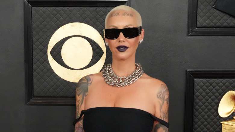 Amber Rose posing at event