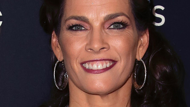 Nancy Kerrigan with wide smile on the red carpet