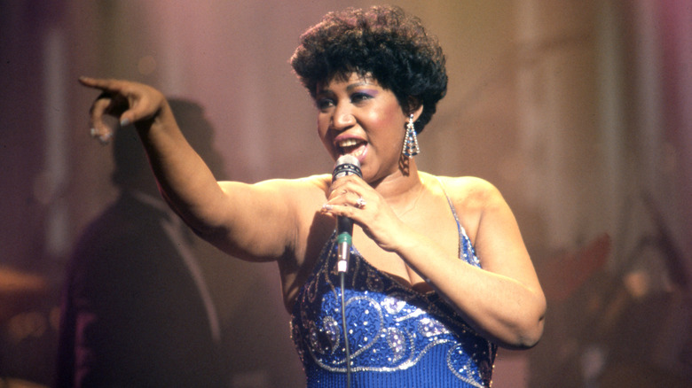 Aretha Franklin performing