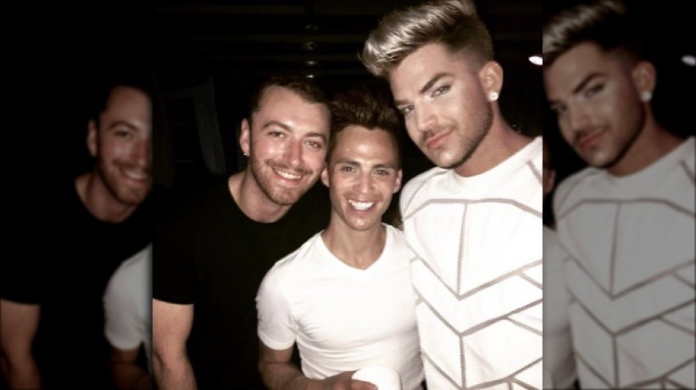 Sam Smith, a friend, and Adam Lambert