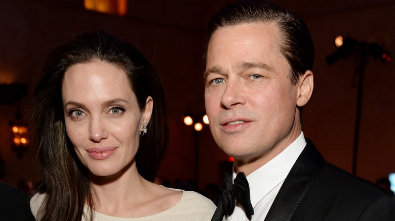 Angelina Jolie and Brad Pitt at black tie event