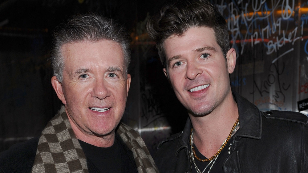 Robin Thicke Alan Thicke red carpet