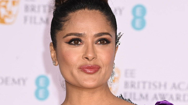 salma hayek on the red carpet 