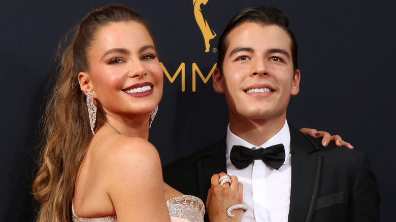 Sofia Vergara and her son Manolo at the Emmy Awards