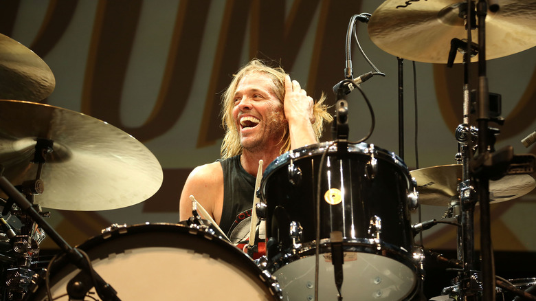 Taylor Hawkins on the drums