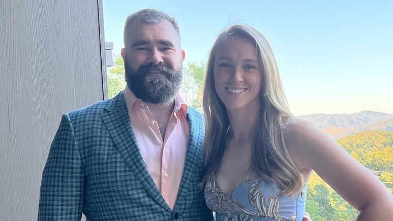 Jason and Kylie Kelce at wedding