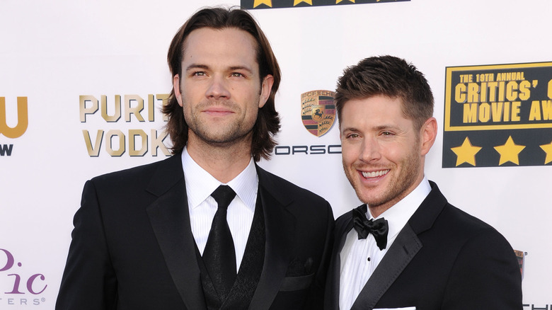 Jared Padalecki and Jensen Ackles wearing suits