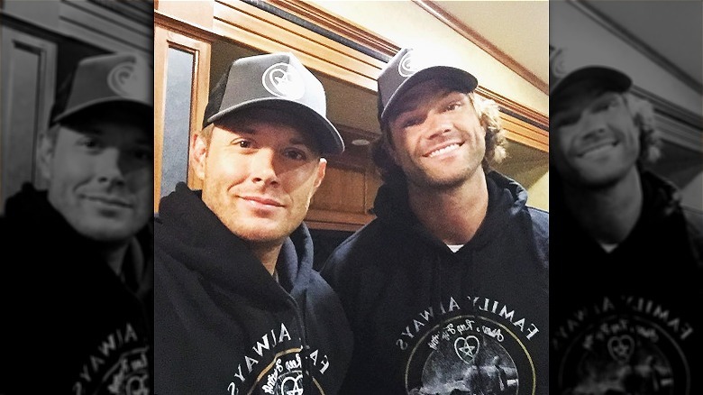 Jensen Ackles and Jared Padalecki wearing Always Keep Fighting