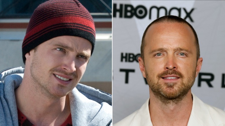 Aaron Paul in Breaking Bad and in 2023