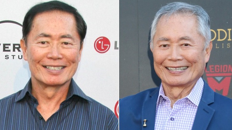 George Takei then and now split