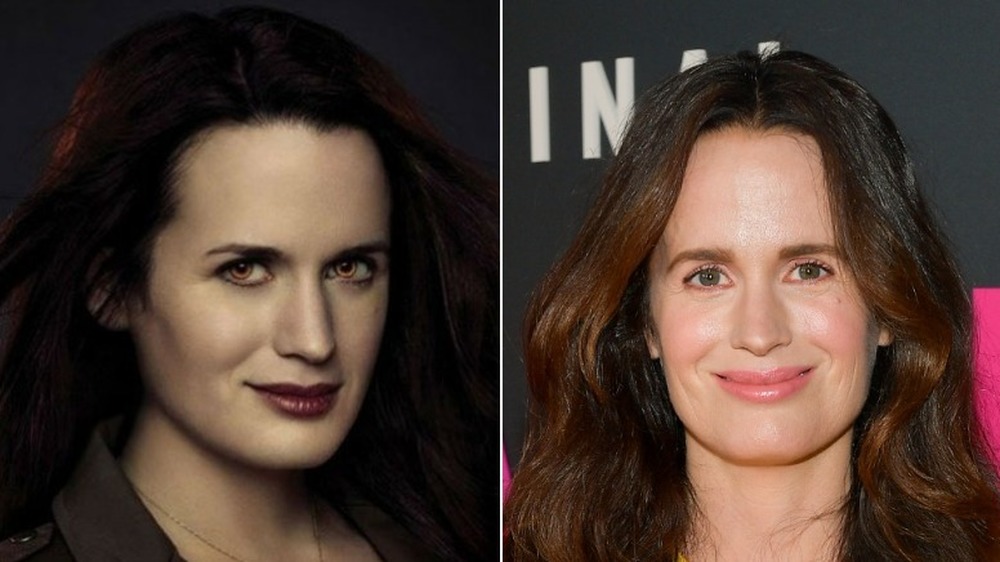 Left: Elizabeth Reaser in Twilight; Right: Elizabeth Reaser smiling