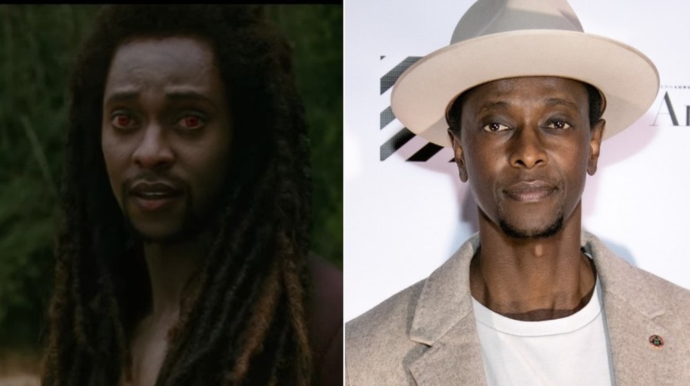 Left: Edi Gathegi in Twilight; Right: Edi Gathegi with white hat on