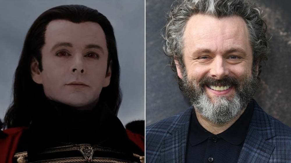 Left: Michael Sheen in Twlight; Right: Michael Sheen smiling