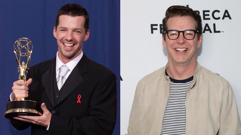 Sean Hayes in early 2000s and 2023