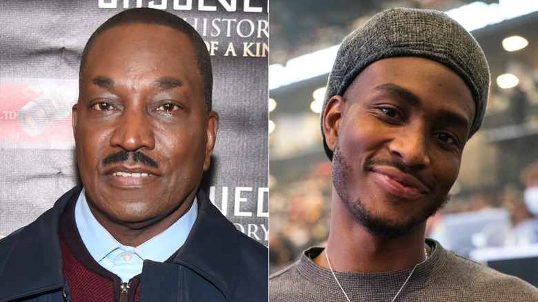 Side-by-side of Clifton Powell and son