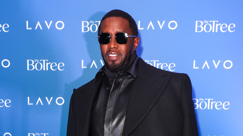 Sean Combs wearing shades