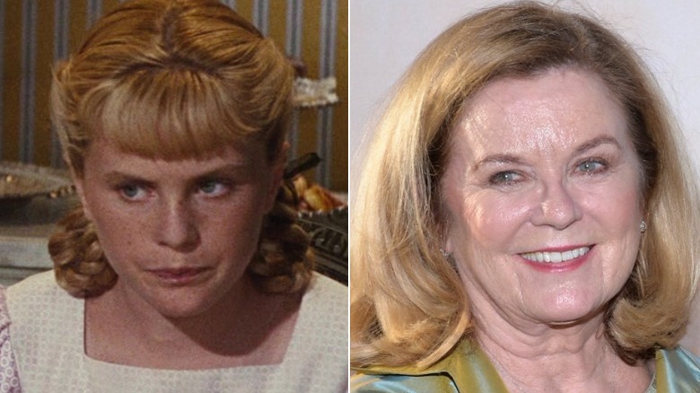 Heather Menzies-Urich posing, split image