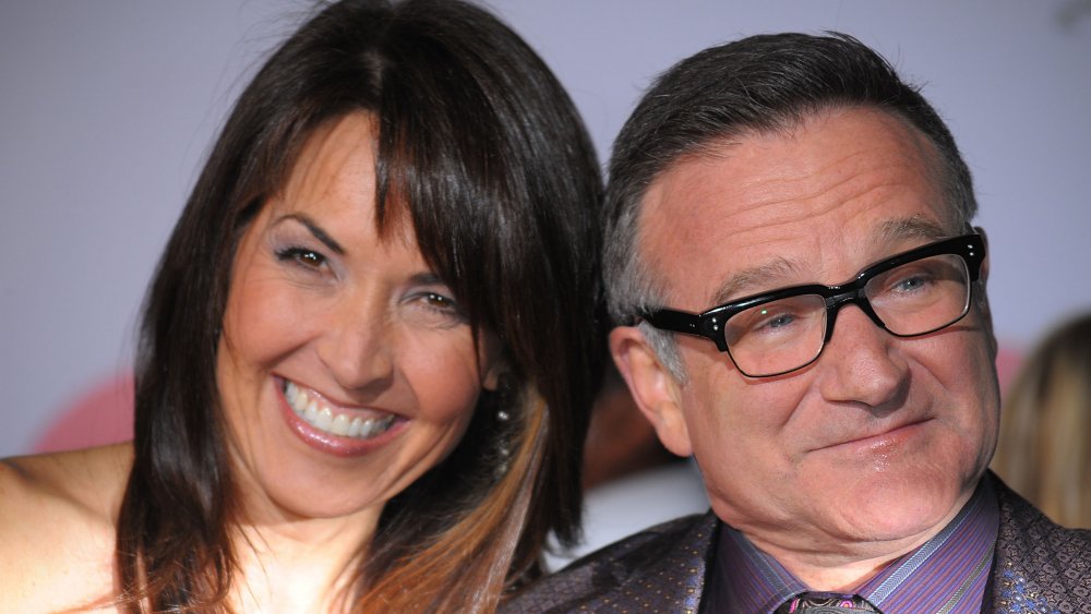 Susan Schneider Williams and Robin Williams at the premiere of Old Dogs 