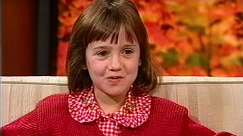 Mara Wilson during an interview as a child