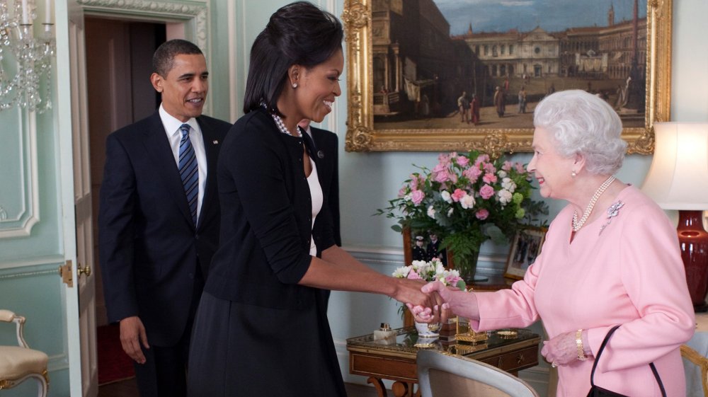 Barack Obama, Michelle Obama and Queen Elizabeth