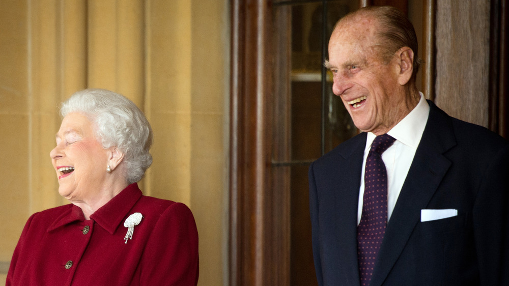 Prince Philip and Prince Elizabeth laughing