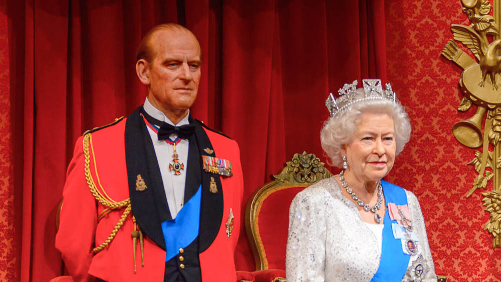 Prince Philip and Prince Elizabeth standing