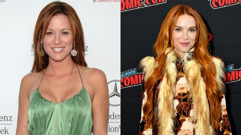 Danneel Ackles then, left, and now, right