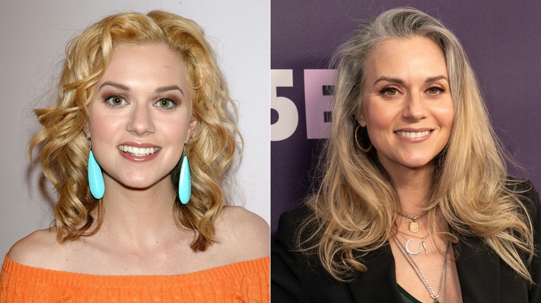 Hilarie Burton then, left, and now, right