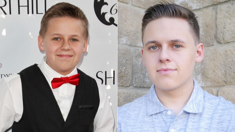 Jackson Brundage then, left, and now, right