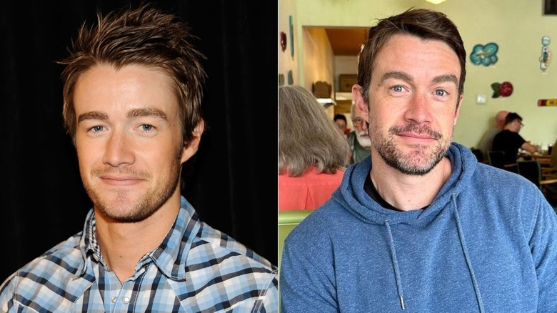 Robert Buckley then, left, and now, right