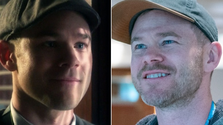 A composite image of Aaron Ashmore on 'Smallville' and at FedCon 28 in 2019