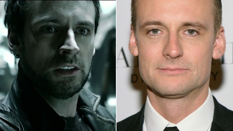 A composite image of Callum Blue on 'Smallville' and at a movie premiere in 2016